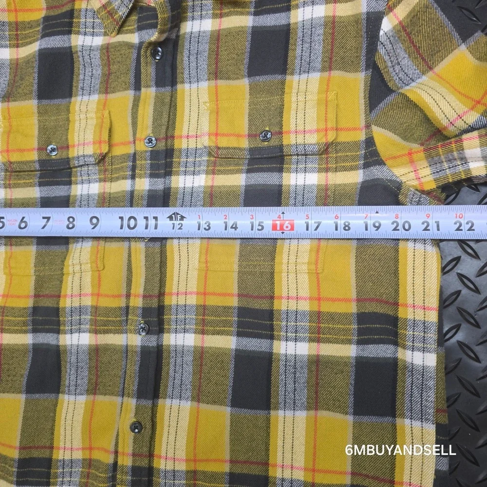 The‎ North Face Arroyo Flannel Shirt Mens Medium Yellow Plaid NF0A4QPJ F22